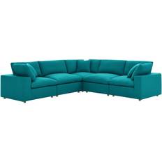 Right Sofas modway EEI-3359-TEA Teal Sofa 46.5" 5 5 Seater