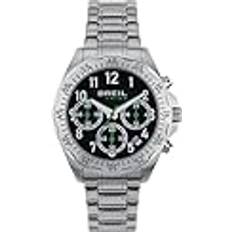 Breil BARN GROW UP MONO-FÄRG SVART Rörelse KRONOGRAF och ARMBAND SILVER STÅL EW0712, Stål-svart, Taglia unica