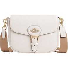 White Bags Coach Amelia Saddle Bag - Gold/Chalk