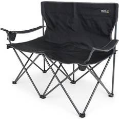 Camping Furniture Regatta Isla Double Camping Chair With Storage Bag Black Seal Grey, Size: Single Single