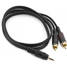 TRS 3.5mm Jack to RCA Phono Pro Cable 1m