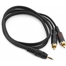 Gear4music TRS 3.5mm Jack to RCA Phono Pro Cable 3m 3m