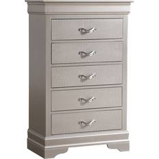 Beige Chest of Drawers Glory Furniture Lorana Silver Champagne Chest of Drawer 31x48"