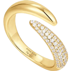Ania Haie Sparkle Wrap Adjustable Ring - Gold/Transparent