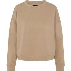 Brun - Dame - Sweatshirts Sweatere Pieces Chilli Sweatshirt - Silver Mink