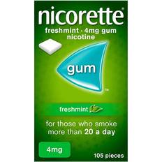 Nicorette freshmint tyggegummi Nicorette Freshmint 4mg 105 stk Tyggegummi