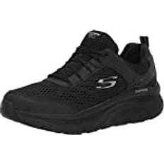 Skechers Damen D'lux Walker Infinite Motion sneakers,sports shoes, Black Leather Mesh Trim