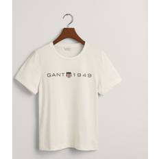 Gant Damen T-Shirts Gant Damen REG Printed Graphic T-Shirt, Eggshell