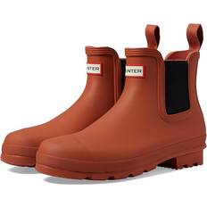 Hunter Men Rain Boots Hunter Original Chelsea Rhythmic Clay/Black Men's Rain Boots Red