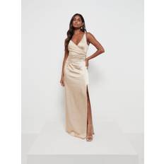 Bronze - Long Dresses Pretty Lavish Esmee Wrap Maxi Bridesmaid Dress Matte Bronze