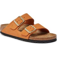 Birkenstock Arizona Nubuck Leather Sandals - Burnt Orange