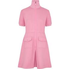 Moncler Women Dresses Moncler Piqué Cotton-blend Mini Dress Pink