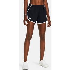 Stoff Shorts Under Armour Fly-By Shorts für Damen 7,5 cm Schwarz Weiß Reflektierend