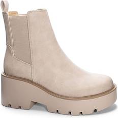 Beige Chelsea Boots Dirty Laundry Dirty Laundry Women's Rabbit Platform Chelsea Boots Taupe