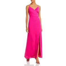 Aqua Long Dresses Aqua Womens Tie Back Split Hem Maxi Dress