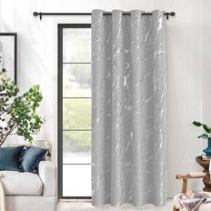Shein 1pc Marble Pattern Blackout Curtain, Modern Style Polyester Fiber Printed Window Treatment