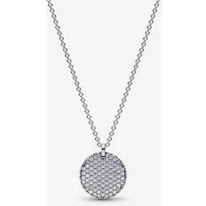 Pandora Necklaces on sale Pandora Silver Crystal Disc Necklace 45cm