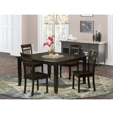 East West Furniture East PFCA5-CAP-W Dining Set 5pcs