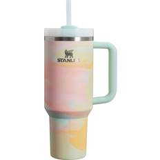 With Handles Tumblers Stanley Quencher H2.0 FlowState Warm Serene Brushstrokes Tumbler 40fl oz