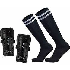 Geekism Sport Youth Soccer Shin Guards for Kids Toddler Shin Pads Calf Sleeves USA Soccer Gear for 4-6 7-9 10-12 Years Old Children Teens Boys Girls Black