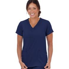 Work Tops Jockey Women's Scrubs V-Neck Crossover Top 2206, XS, Blue