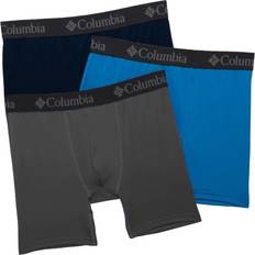 Columbia Men Men's Underwear Columbia Men's Allover Mesh Boxer Briefs- Blue