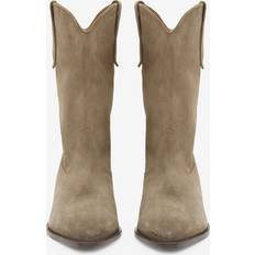 Isabel Marant Women's Duerto Suede Western Boots Beige