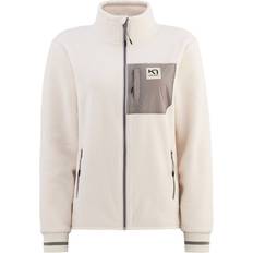 Dame - Høj krave - L Overdele Kari Traa Women's Rothe Midlayer Fleece Jacket - Light Beige