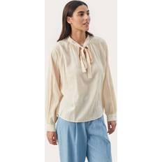 Part Two Top Part Two Epoke Tie Neck Long Sleeve Blouse - Sunlight Shine