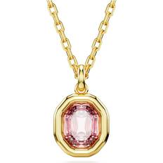 Swarovski L Necklaces Swarovski Imber pendant, Octagon cut, Pink, Gold-tone plated