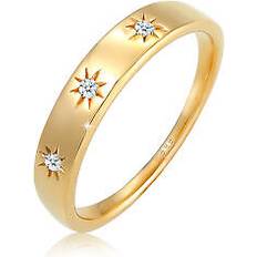 Goldring ring verlobungsring gold 585 gelbgold diamant stern modern edel elli mm