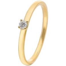 Trendor 15884 Damen-Diamantring Gold 585/14K Brillant 0,06 ct