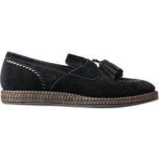 Herren - Wildleder Espadrilles Dolce & Gabbana Black Suede Leather Casual Espadrille Men's Shoes