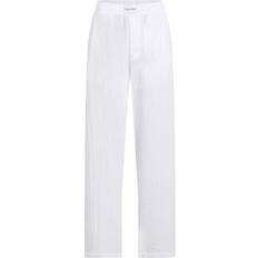 Calvin Klein White Trousers & Shorts Calvin Klein Textured Cotton Pants