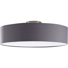 Lindby Sebatin Grey/White/Nickel Ceiling Flush Light 50cm