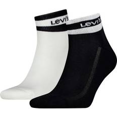 Levi's Strømper Levi's Levis 2-pak Mid Cut Stripe Socks Black/White 39/42