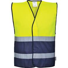 XXL Work Vests Portwest Hi-Vis Two Tone Vest Yellow/Navy 2XL-3XL