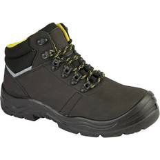 Black Safety Boots Himalayan 2603 Black Leather Safety Ankle Boots