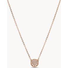 Stainless Steel Necklaces Fossil Rose Gold-Tone Stainless Steel Necklace JOF00329791 JOF00329791