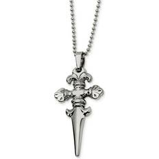 Stainless Steel Necklaces Chisel Primal Steel Stainless Steel Dagger 24-inch Necklace