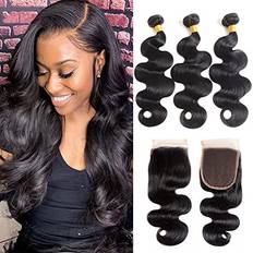 Aomllute Body Wave Bundles with Closure Brazilian Human Hair 3