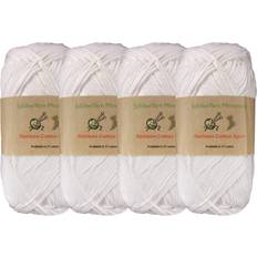 Yarn & Needlework Supplies Bamboomn JubileeYarn Bamboo Cotton Sport Yarn 50g/Skein Cotton White 4 Skeins