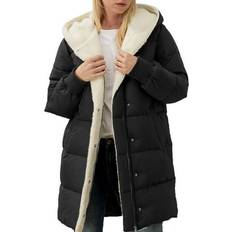 Jackets Womens Winter Warm Coats Sherpa Fleece Lined Long Hooded Puffer Jacket