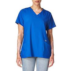 Work Tops WonderWink WonderWink womens Women's Stylized V-neck Top Medical Scrubs Shirt, Royal