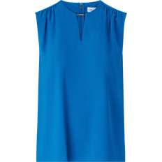 Calvin Klein Polyester Bluser Calvin Klein Keyhole Neckline Blouse Blue