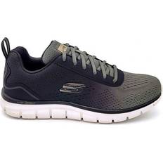 Skechers Men's Track Ripkent Trainers Olive Textile Black Trim