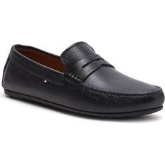 Tommy Hilfiger Men Loafers Casual Leather Driver - Black