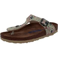 Birkenstock Gizeh Slippers & Sandals Birkenstock Unisex Gizeh Meadow Flowers Beige Narrow