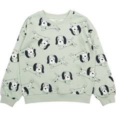 GOTS (Global Organic Textile Standard) Tops Children's Clothing Polarn O. Pyret Puppy Print Sweatshirt - Green (60491046-273)