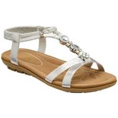 Lotus Silver 'Bettina' Flat Sandals